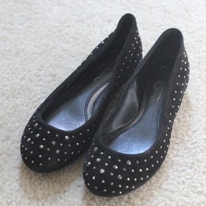 Jessica Simpson flats w/ rhinestones